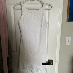 Eliza Audrey white tennis athletic dress